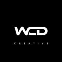 wcd lettera iniziale logo design modello vettore illustrazione