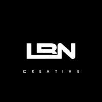 lbn lettera iniziale logo design modello vettore illustrazione