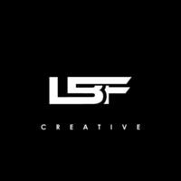 lbf lettera iniziale logo design modello vettore illustrazione