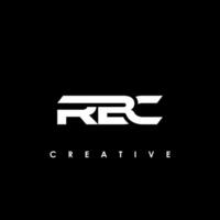 rbc lettera iniziale logo design modello vettore illustrazione
