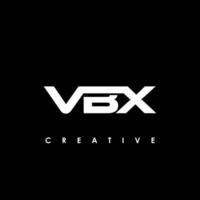 vbx lettera iniziale logo design modello vettore illustrazione