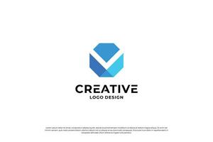lettera v logo design modello. iniziale lettere v. creativo v simbolo. vettore
