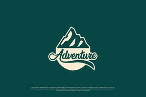 montagna esplorazione logo distintivo Vintage ▾ stile. vettore