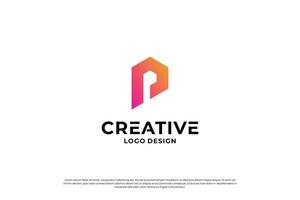 lettera p logo design ispirazione. iniziale lettere p logo simbolo marchio. creativo lettera p logo vettore. vettore