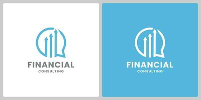 moderno finanziario consulenza logo design ispirazione vettore