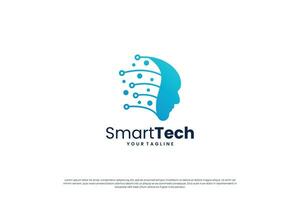 futuro artificiale intelligenza logo design. digitale cervello connessione logo. vettore
