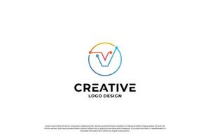 lettera v logo design modello. iniziale lettere v. creativo v simbolo. vettore