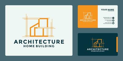 edificio architettura costruzione logo design vero tenuta vettore