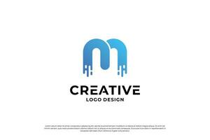 lettera m logo design. iniziale lettere m logo marchio, simbolo vettore. vettore