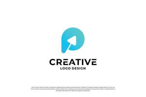 lettera p logo design ispirazione. iniziale lettere p logo simbolo marchio. creativo lettera p logo vettore. vettore