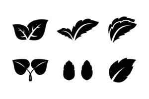 impostato di natura icona foglie, pianta logo elemento. creativo bio pianta e ecologia concetto design. vettore