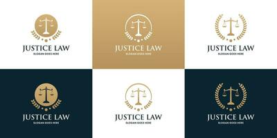 impostato di avvocato logo design collezioni.avvocato simbolo icona logo modello vettore