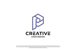 lettera p logo design ispirazione. iniziale lettere p logo simbolo marchio. creativo lettera p logo vettore. vettore