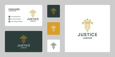 giustizia, legge azienda logo design vettore