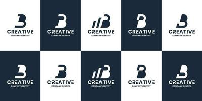 impostato di astratto lettera B logo design per il tuo attività commerciale vettore