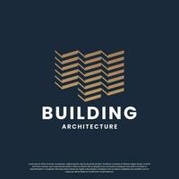 moderno edificio logo design ispirazione vettore