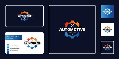 settore automobilistico logo design. moderno auto auto servizio, riparazione, modifica logo vettore