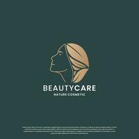 bellezza natura logo design. eleganza logo per bellezza salone e spa. vettore