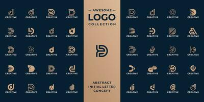 mega collezione iniziale lettera d logo design idea. vettore