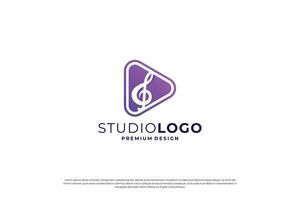 semplice musica logo design illustrazione vettore