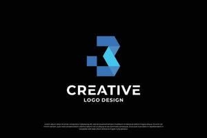 lettera B logo design modello. creativo iniziale lettere B logo simbolo. vettore