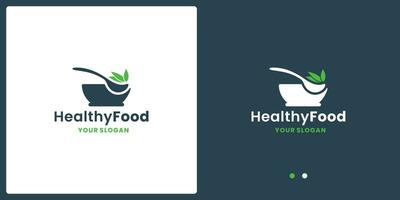 salutare ristorante logo design. cibo nutrizione logo modello vettore