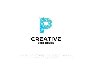 lettera p logo design ispirazione. iniziale lettere p logo simbolo marchio. creativo lettera p logo vettore. vettore