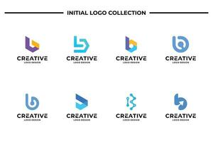 impostato di creativo lettera B logo design modello. attività commerciale logotipo, marca simbolo e icona astratto. vettore