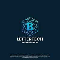 lettera B logo design per tecnologia, scienza e laboratorio attività commerciale azienda identità vettore