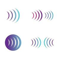 vettore di logo dell'illustrazione dell'onda sonora
