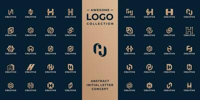 unico iniziale lettera h logo design collezione. vettore
