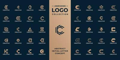mega collezione iniziale lettera c logo design idea. vettore