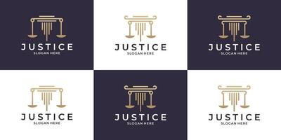 legge ditta, giustizia, legge yer logo design collezioni vettore