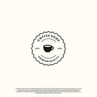 Vintage ▾ caffè logo design. retrò caffè negozio logo. vettore