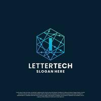 lettera io logo design per tecnologia, scienza e laboratorio attività commerciale azienda identità vettore