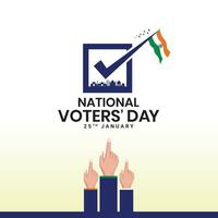 creativo digitale e stampato design per dell'india nazionale elettori giorno. bandiera colore sfondo per saluti, sociale media pubblicazione, 25 gennaio nazionale elettori giorno di India. modificabile vettore illustrazione.