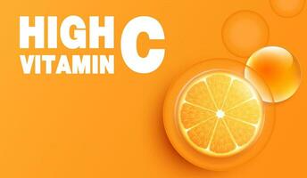arancia frutta affettato superiore Visualizza su arancia sfondo. design per confezione presentazione, pubblicità, cosmetico Prodotto Schermo sfondo. vitamina c natura. vettore design.