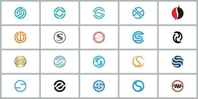 vettore attività commerciale aziendale S lettera logo modello collezione
