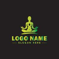 Salute logo clinica medico benessere fitness terme yoga gli sport logo e icona simbolo pulito piatto moderno minimalista attività commerciale logo design modificabile vettore