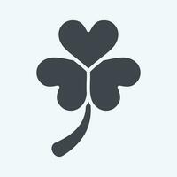 icona trifoglio. relazionato per Irlanda simbolo. glifo stile. semplice design modificabile. semplice illustrazione vettore
