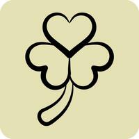 icona trifoglio. relazionato per Irlanda simbolo. mano disegnato stile. semplice design modificabile. semplice illustrazione vettore