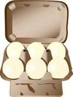 isolato uovo scatola vettore