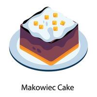 di moda makowiec torta vettore