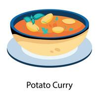 di moda Patata curry vettore