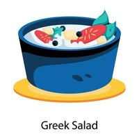 di moda greco insalata vettore