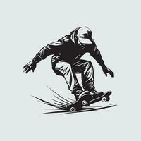 skateboarder silhouette vettore immagini