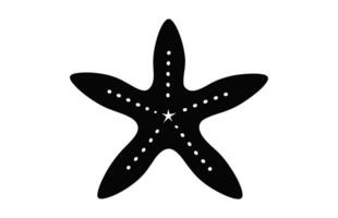 un' stella marina vettore silhouette isolato su bianca sfondo