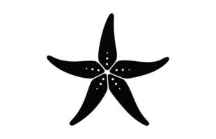 un' stella marina silhouette vettore gratuito