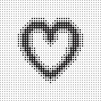 tratteggiata cuore formazione. Salute, medico e amante pixel. integrativo e integrativo pixel movimento. moderno icona porti. vettore