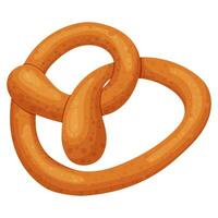 realistico delizioso pretzel. vettore illustrazione su un' bianca sfondo